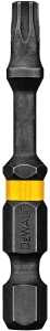 DEWALT DWA2TX20IRB Insert Bit, T20 Drive, Torx Drive, 1/4 in Shank, Hex Shank, 2 in L, Steel, Pack of 50