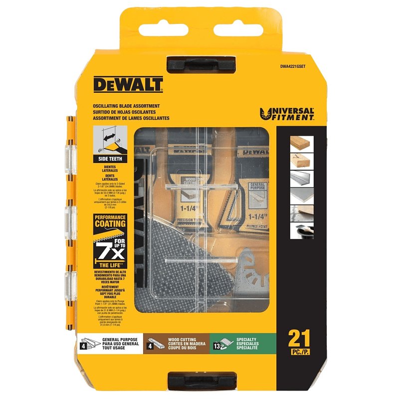 DEWALT DWA4221GSET General-Purpose Oscillating Blade Set, Bi-Metal