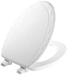 Mayfair 134EC 000 Toilet Seat, Elongated, Wood, White