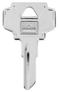 Hy-Ko 11010IN25 Key Blank, Brass, Nickel-Plated, For: Independent/Ilco IN25 Door Locks, Pack of 10