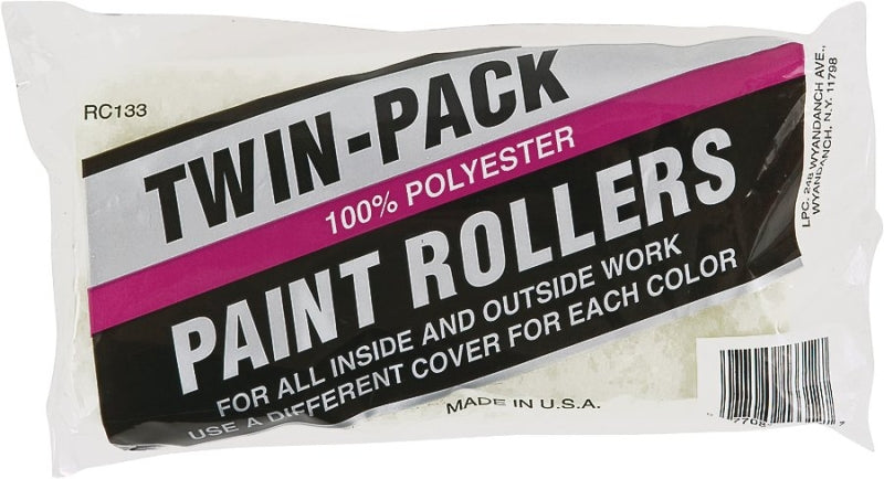 Linzer RC133/26-807 Roller Cover, 3/8 in Thick Nap, 9 in L, Polyester Cover, Yellow
