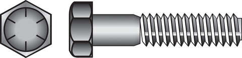 HILLMAN 1/4 in. D X 3 in. L Heat Treated Steel Hex Head Cap Screw 100 pk