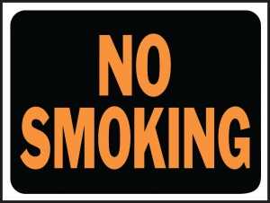 Hy-Ko Hy-Glo Series 3013 Identification Sign, 8-1/2 x 12 in Dimensions, Rectangular, NO SMOKING, Black Background, 10/PK, Pack of 10