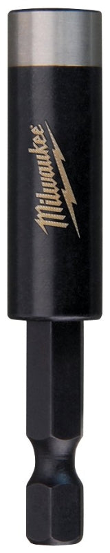 Milwaukee SHOCKWAVE 48-32-4502 Series Bit Holder with C-Ring, 2.36 in L, 1/4 in Drive, Hex Drive, 1/4 in Shank, Steel