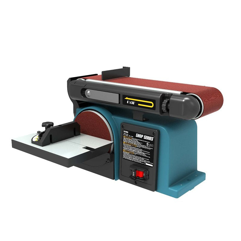 ShopSeries SS7866 Belt and Disc Sander, 4.3 A, 4 x 36 in Belt, 6 in Dia Disc