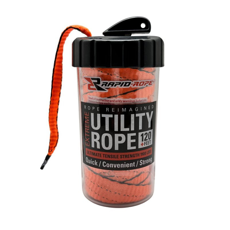 Rapid Rope RRCO6010 Rapid Rope Canister with Cutter, Shatter-Proof, Orange