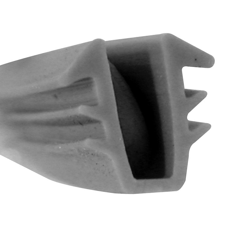 Make-2-Fit P 7732 Glass Glazing Channel, 5/32 to 7/32 in W, 200 ft L, Vinyl, Gray