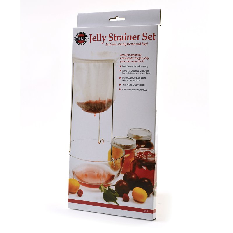 Norpro 614 Jelly Strainer with Reusable Bag, Cotton/Steel, 6-1/2 in Dia