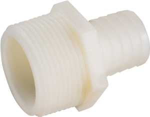 Anderson Metals 53701-0404 Connector, 1/4 x 1/4 in, MIP x Barb, Nylon