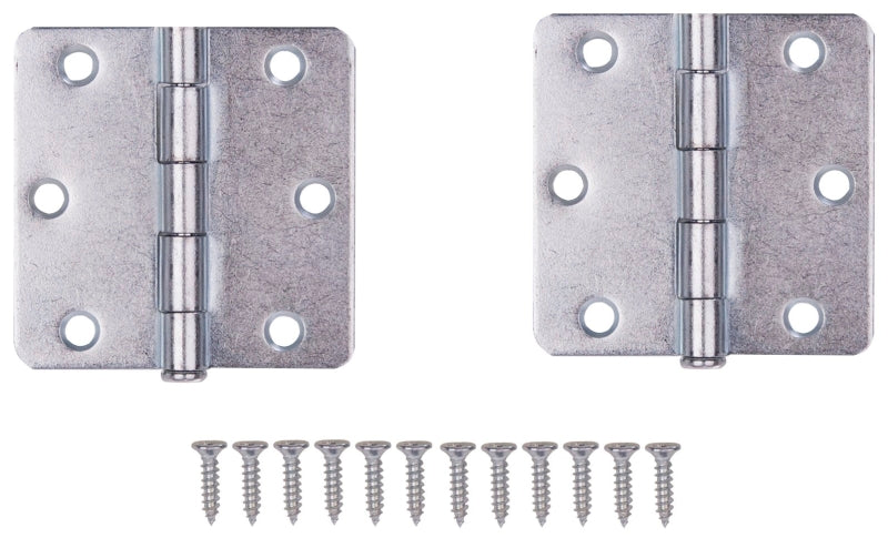 ProSource LR-110-PS Door Hinge, 3 in H Door Leaf, 3 in W Door Leaf, 2 mm Thick Door Leaf, 3 in L x 3 in W in, Steel