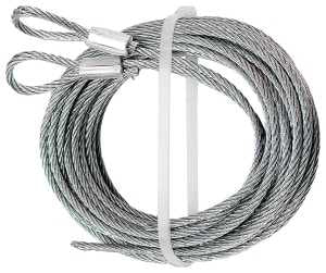 Prime-Line GD 52101 Aircraft Cable, 3/32 in Dia, 12 ft L, 1385 lb Working Load, Carbon Steel, Galvanized