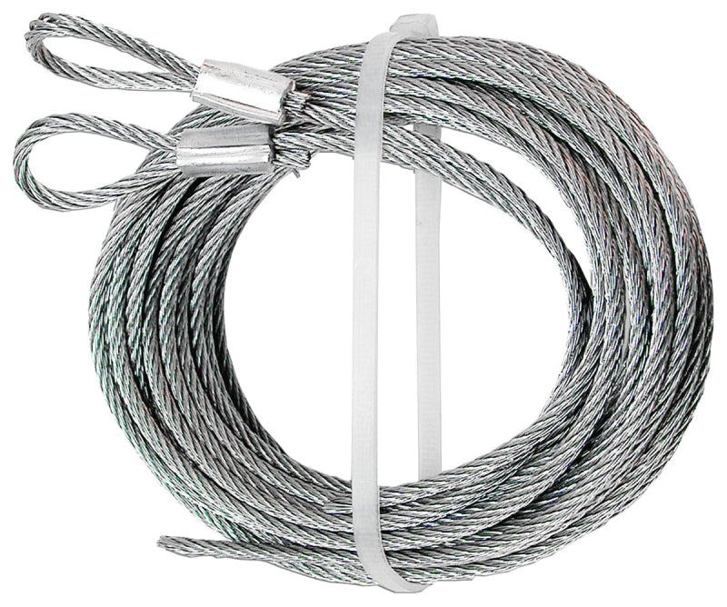 Prime-Line GD 52101 Aircraft Cable, 3/32 in Dia, 12 ft L, 1385 lb Working Load, Carbon Steel, Galvanized