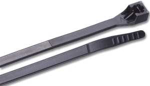 Gardner Bender 47-121UVB Cable Tie, 6 in Max Bundle Dia, Nylon, Black, 21 in L, 3/BAG