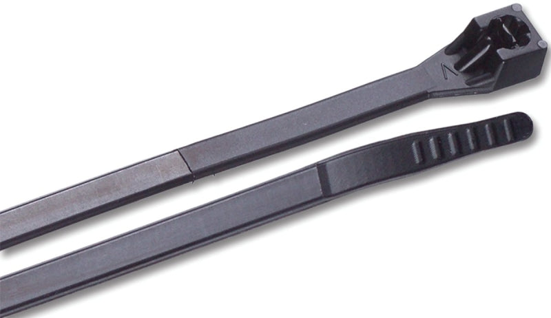 Gardner Bender 47-121UVB Cable Tie, 6 in Max Bundle Dia, Latch Locking, Nylon, UV Black