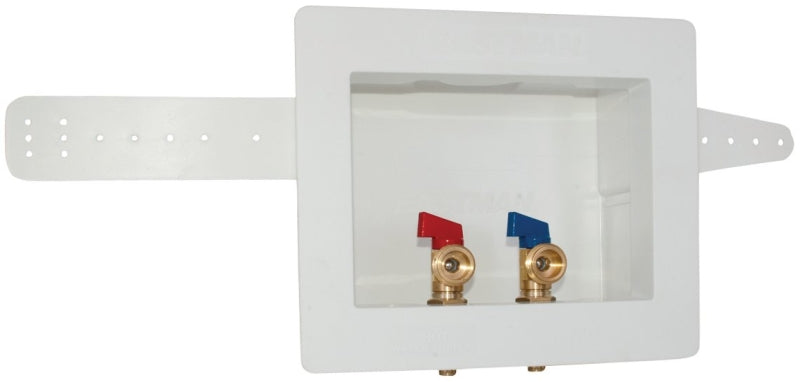 Eastman 60245 Washing Machine Outlet Box, Brass, 1/2, 3/4 in