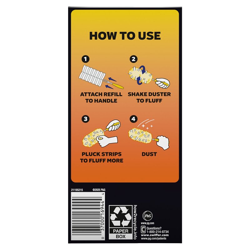Swiffer 216209 Heavy Duty Duster Refill, Microfiber Cloth Head, 6/Pack