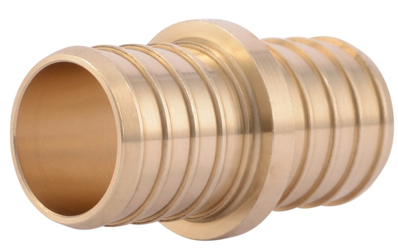 SharkBite UC020LF Coupling, 1 in, Barb x Crimp, Brass, 80 to 160 psi Pressure