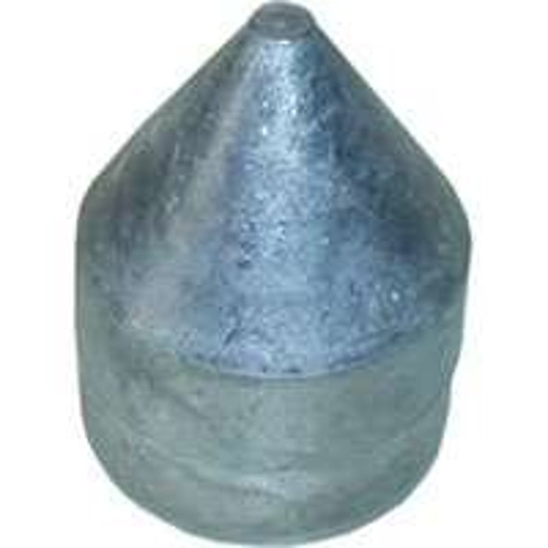 Stephens Pipe & Steel HD42040RP Bullet Cap, Zero-Way, Aluminum, Silver, Galvanized, For: 2-3/8 in Dia Pipe