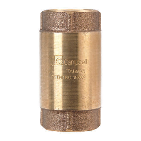 Campbell 1 in. D X 1 in. D FNPT x FNPT Red Brass Spring Loaded Check Valve
