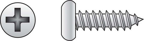 HILLMAN No. 12 X 3 in. L Phillips Pan Head Sheet Metal Screws 100 pk