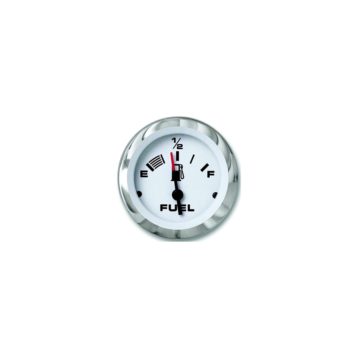 Sierra 65496P Lido Series 2″ White & Stainless Steel Fuel Gauge
