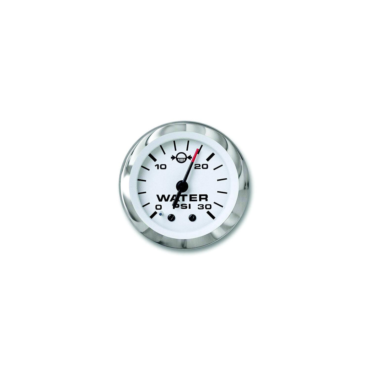 Sierra 65507P Lido Series 2″ White & Stainless Steel Outboard Motor 0-30 PSI Dial Range Water Pressure Gauge