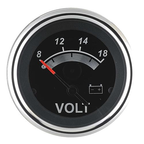 Sierra 57901P Voltmeter - 8-18 VDC Amega 2 With Scratch Resistant Lens