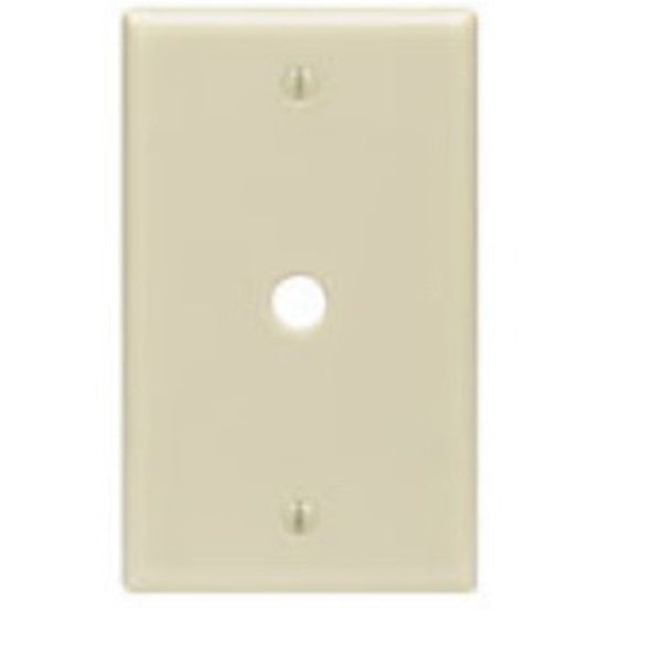 Leviton 001-86013-000 Wallplate, 4-1/2 in L, 2-3/4 in W, 1 -Gang, Plastic, Ivory, Smooth