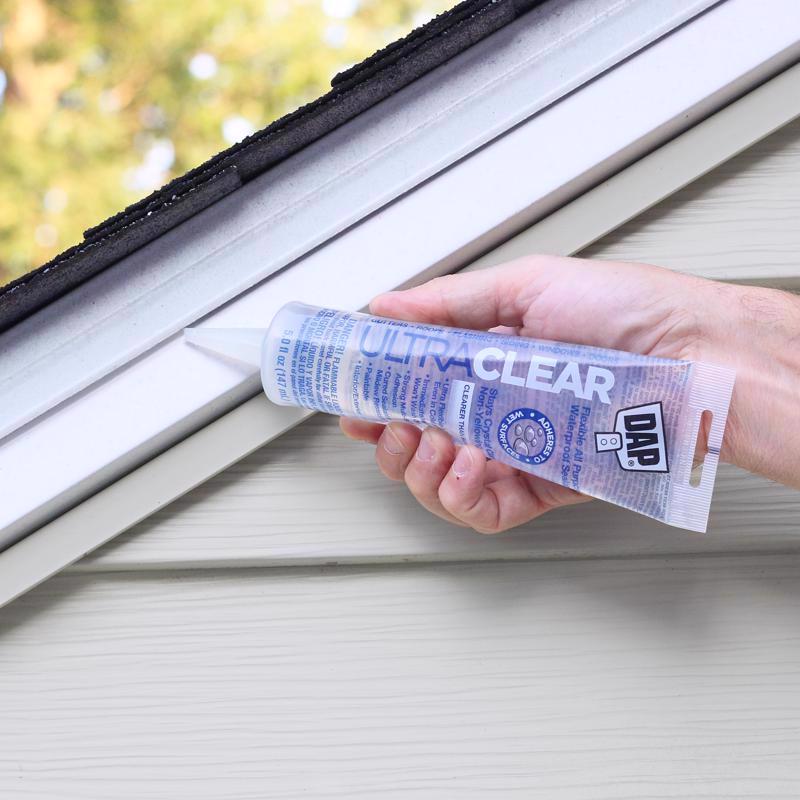 DAP Ultra Clear Synthetic Rubber All Purpose Waterproof Sealant 5 oz, Pack of 15