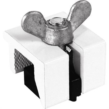 Defender Security U 9821 Sliding Window Lock, 7/8 in L x 7/8 in W x 9/16 in H Dimensions, Aluminum, Painted