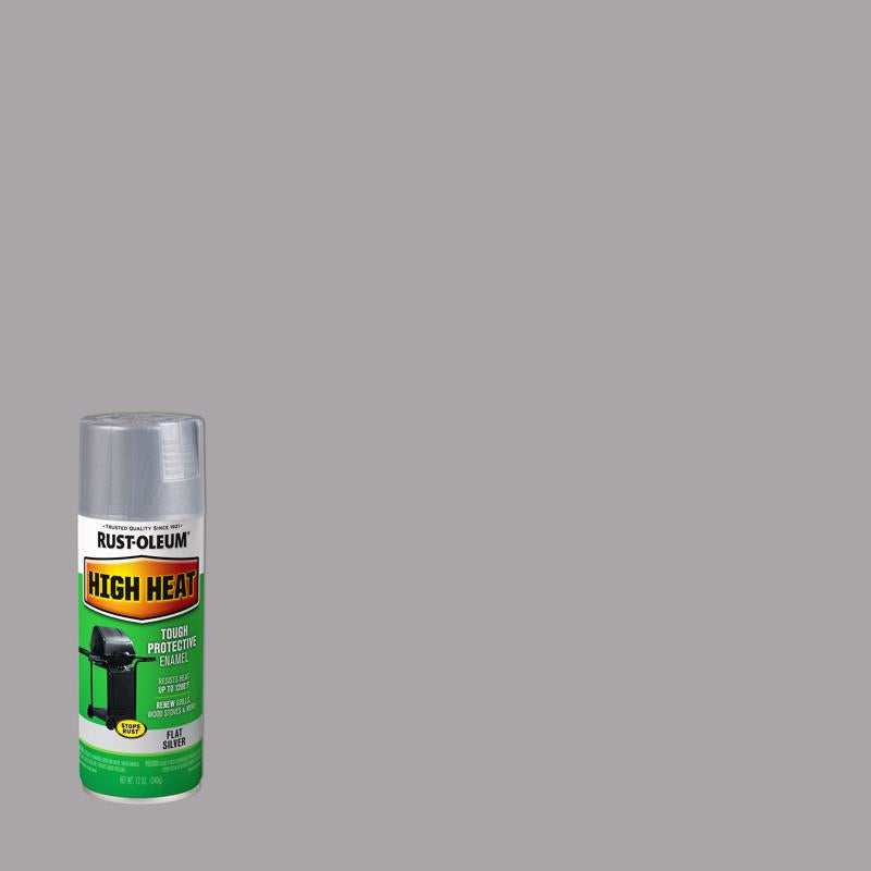 Rust-Oleum Specialty Flat Silver High Heat Spray Paint 12 oz