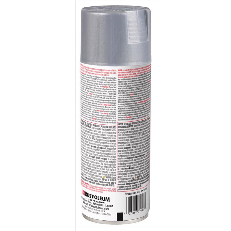 Rust-Oleum Specialty Flat Silver High Heat Spray Paint 12 oz