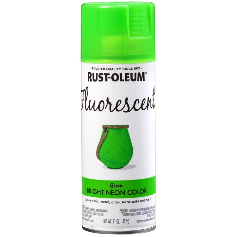 Rust-Oleum Specialty Fluorescent Green Spray Paint 11 oz, Pack of 6