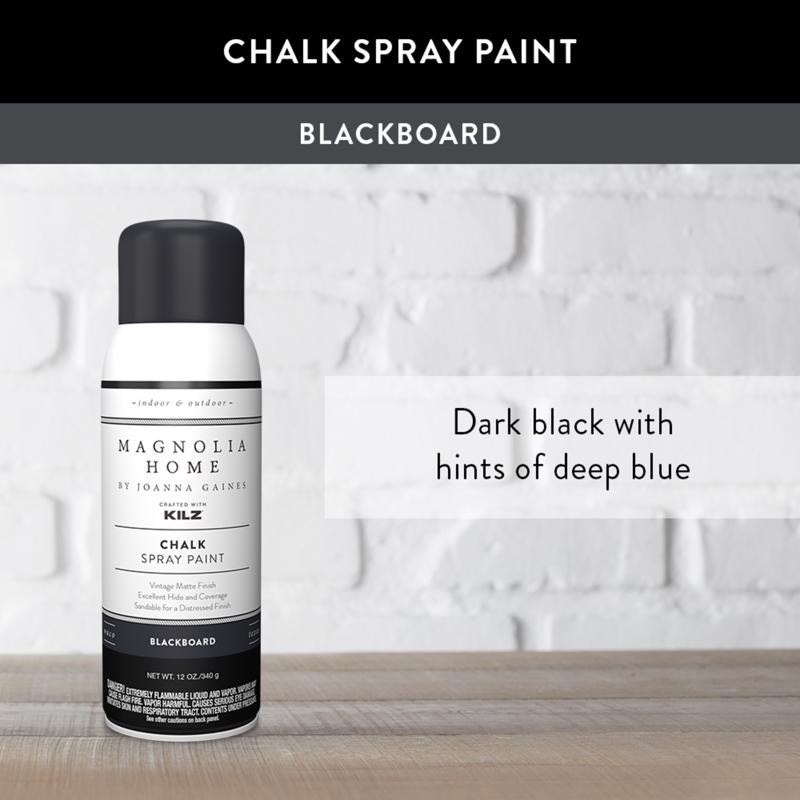 Magnolia Home by Joanna Gaines Matte Blackboard Sprayable Chalk Paint 12 oz, Pack of 6