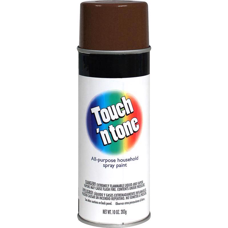 Rust-Oleum Touch 'N Tone Gloss Leather Brown Spray Paint 10 oz, Pack of 6