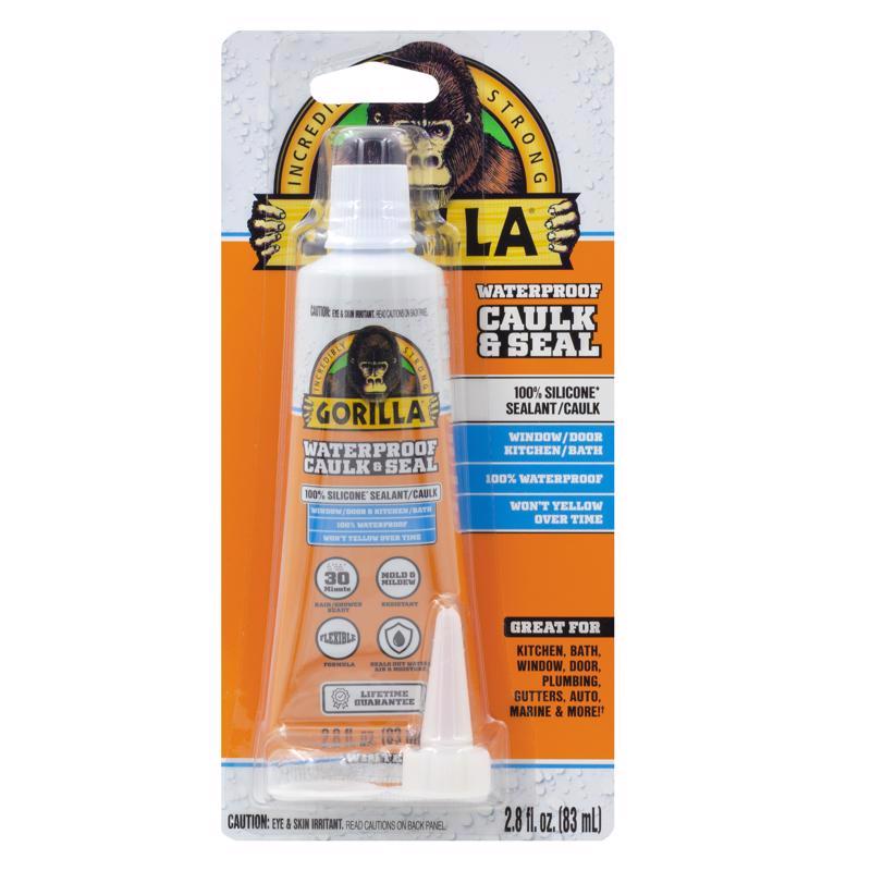 Gorilla White Silicone All Purpose Sealant 2.8 oz, Pack of 6