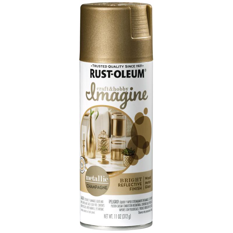 Rust-Oleum Imagine Metallic Champagne Spray Paint 11 oz, Pack of 4