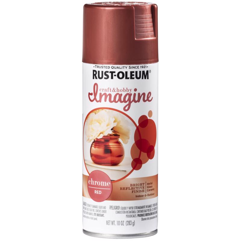 Rust-Oleum Imagine Smooth Chrome Red Spray Paint 10 oz, Pack of 4