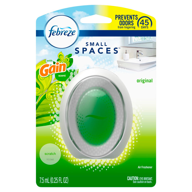 Febreze Small Spaces Original Gain Scent Air Freshener 0.25 oz Liquid 1 pk, Pack of 6
