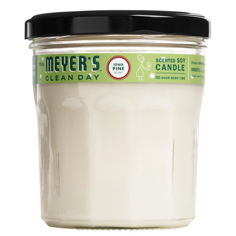 Mrs. Meyer's Clean Day White Iowa Pine Scent Soy Candle 7.2 oz, Pack of 6