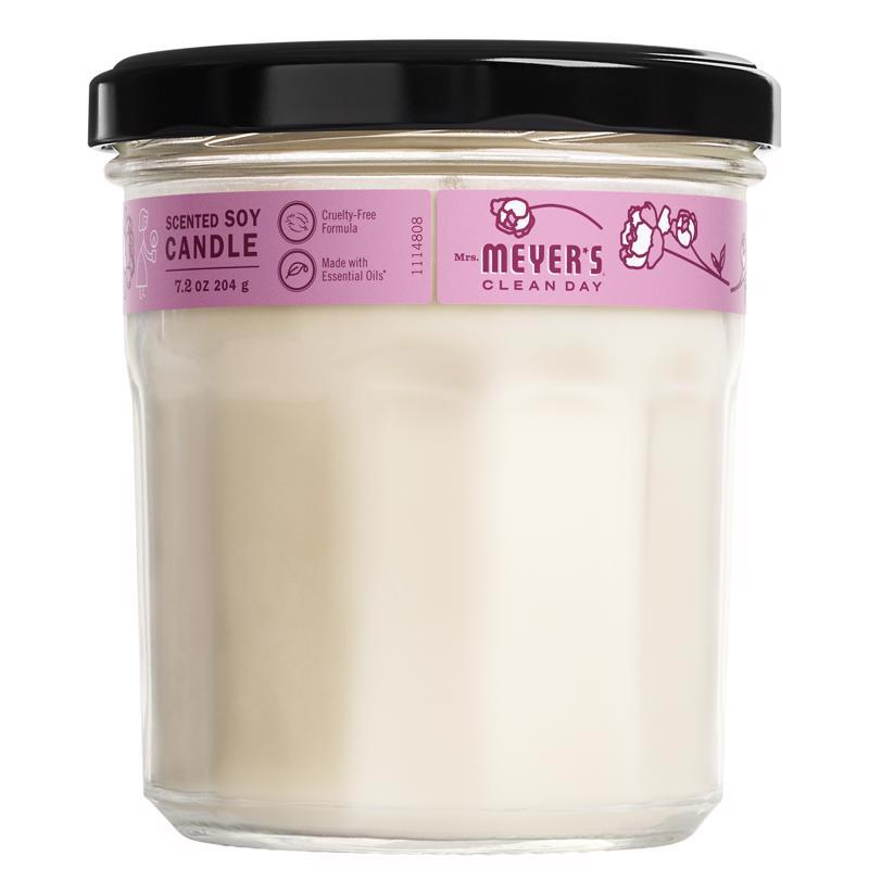 Mrs. Meyer's Clean Day White Peony Scent Soy Air Freshener Candle 7.2 oz, Pack of 6