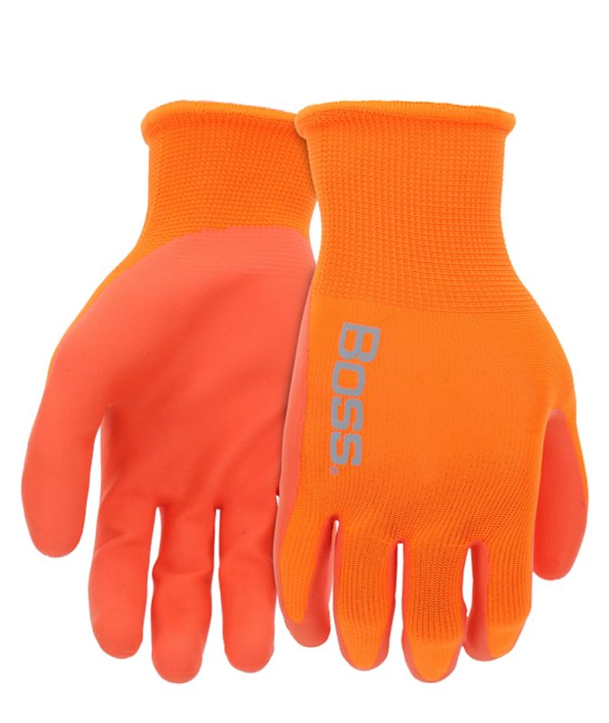 Boss Tactile Grip Series B31101-XL Standard Weight Coated Gloves, Men's, XL, 8-3/8 to 8-3/4 in L, Elastic Knit Cuff