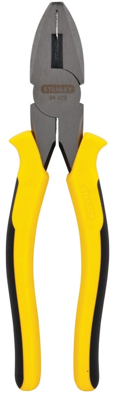 STANLEY 84-029 Lineman's Plier, 8 in OAL, 3/4 in Cutting Capacity, 1-1/4 in Jaw Opening, Black/Yellow Handle