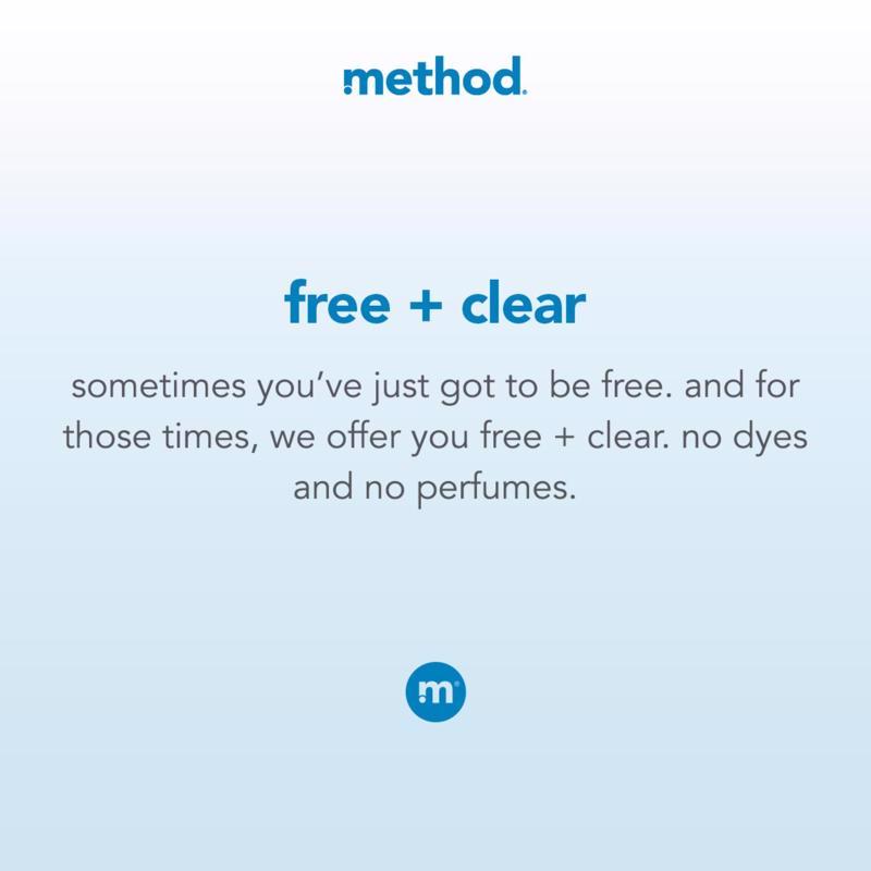Method Free & Clear Scent Laundry Detergent Liquid 53.5 oz 1 pk, Pack of 4