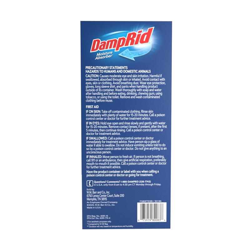 DampRid Hanging Moisture Absorber No Scent 15.4 oz 3 pk, Pack of 4