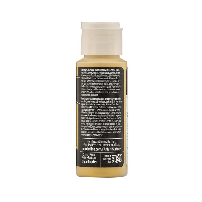 FolkArt Metallic 14K Gold Hobby Paint 2 oz, Pack of 3