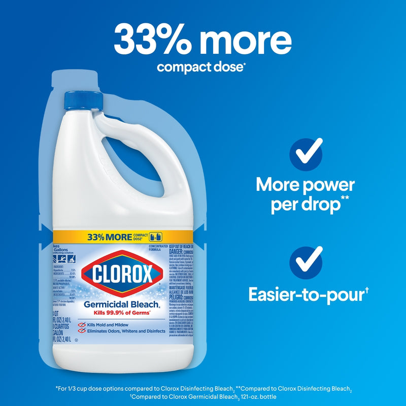 Clorox Regular Scent Germicidal Bleach 81 oz, Pack of 6