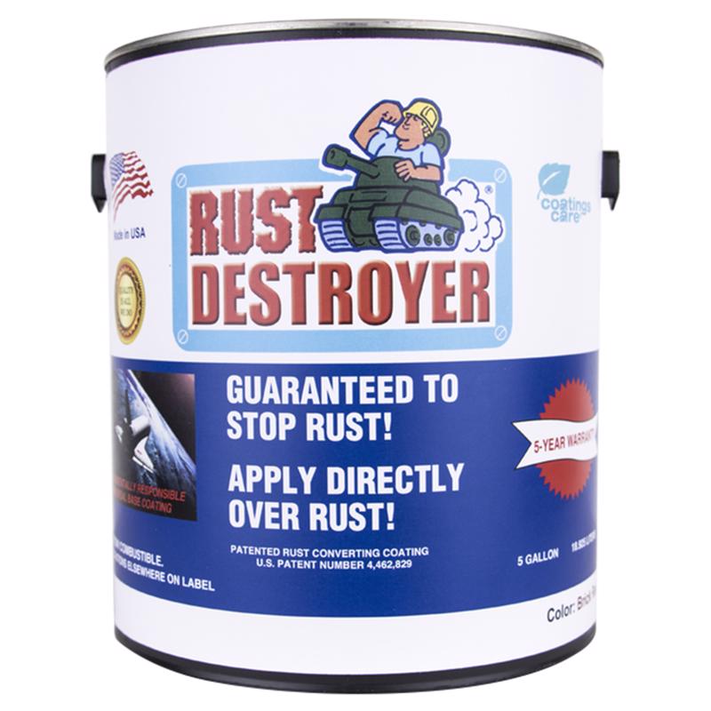 Rust Destroyer Indoor and Outdoor Matte Red Oil-Based Alkyd Resin Rust Prevention Paint 1 gal, Pack of 2