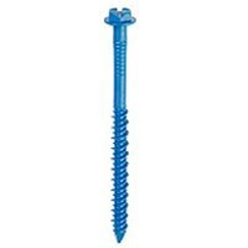 Tapcon 24305 Screw Anchor, 1-3/4 in L, Hex Drive, Steel, Climaseal, 75 PK, 3/16 in Drive
