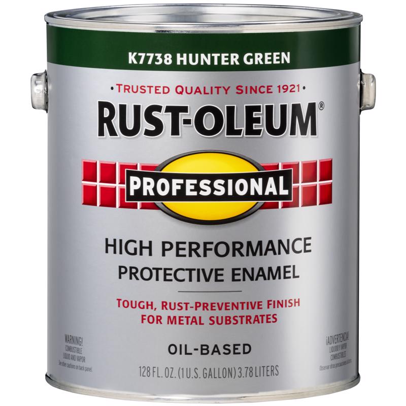 RUST-OLEUM PROFESSIONAL K7738402 Protective Enamel, Gloss, Hunter Green, 1 gal Can, Pack of 2